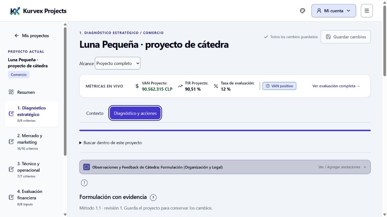 Diagnóstico estratégico de un proyecto de demostración